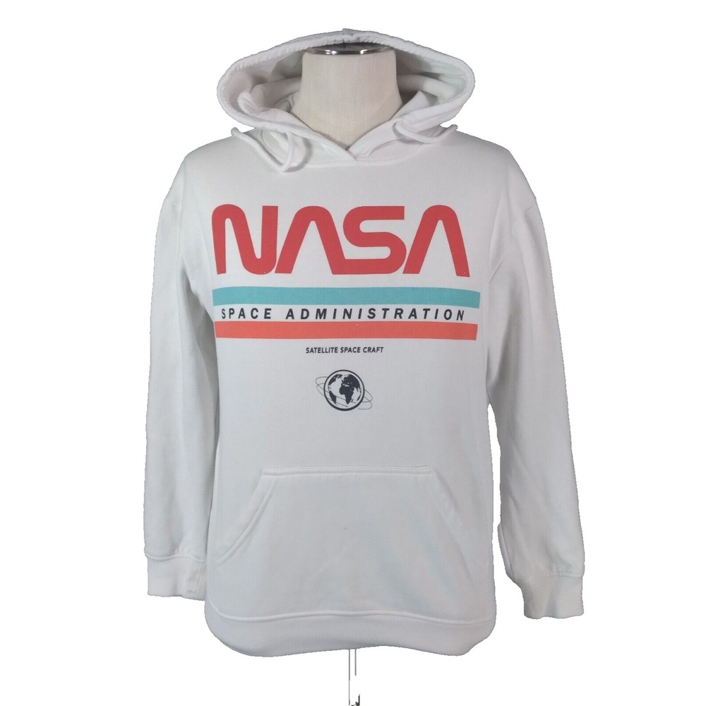 Chemistry NASA space hoodie sweatshirt sweater adult mens medium White fleece
